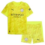 Nogometni Dresovi Manchester City Ederson M. 31 Golmanski Dječji 2025-26 Žuta Kratkih Rukava